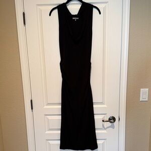James Perse Black Midi Dress, size 2